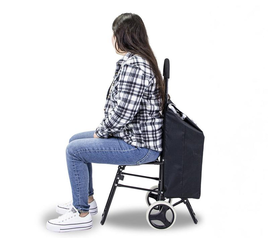 Trolley Dolly Sport 3-In-1 Foldable Cart with Seat