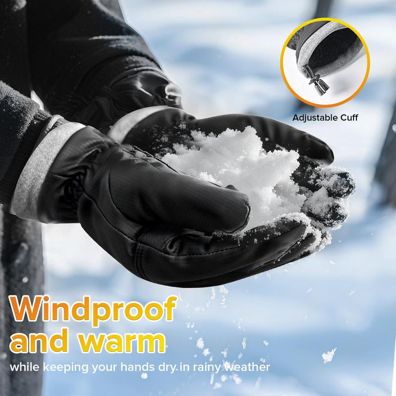 Viyawise Winter Waterproof Ski Snow Warm Gloves for Women Men, Windproof Cold Weather Thermal with Touchscreen Fingers, for Running Driving Cycling Hiking Biking Outdoor Sports Daily Work