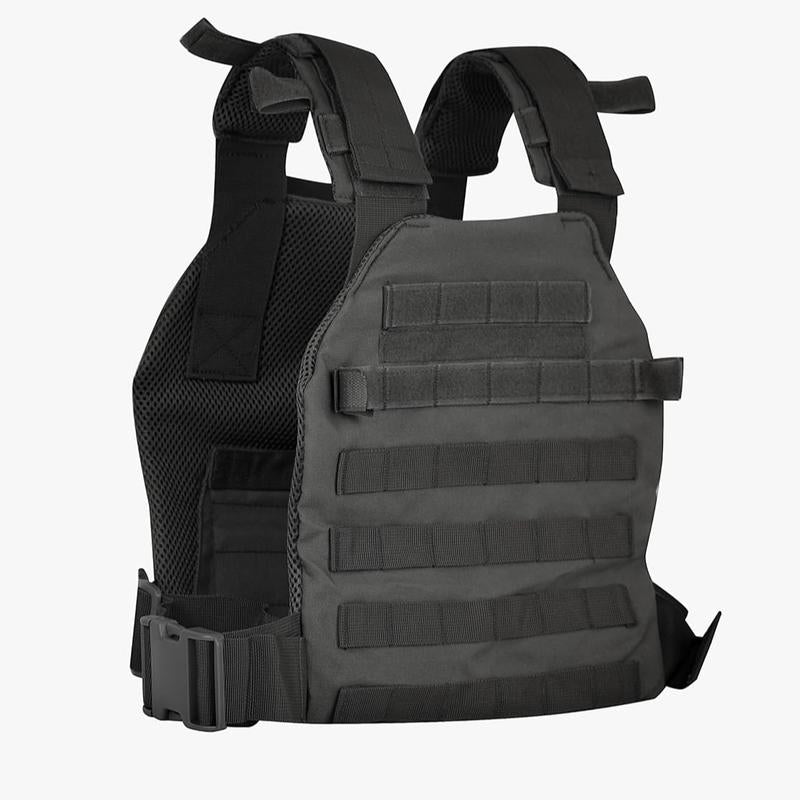 Tactical Adjustable Weighted Vest for Men and Women Wods, Strength Endurance Training Fitness Workouts Running - Quick Release, Molle System