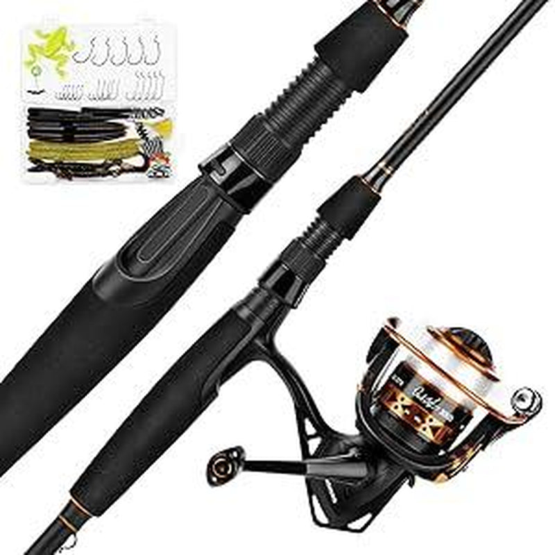 Kastking Brent Chapman Spinning Rod and Reel Combo, Tailored Tackle Kits, IM6 Graphite 2Pc Blanks, 5.2:1 Gear Ratio, 9 + 1/5 + 1 Ball Bearings, Stainless Steel Guides, EVA Handles