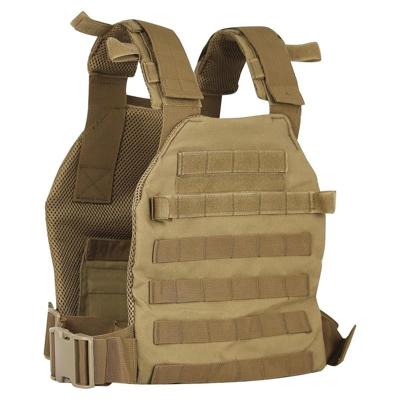 Tactical Adjustable Weighted Vest for Men and Women Wods, Strength Endurance Training Fitness Workouts Running - Quick Release, Molle System