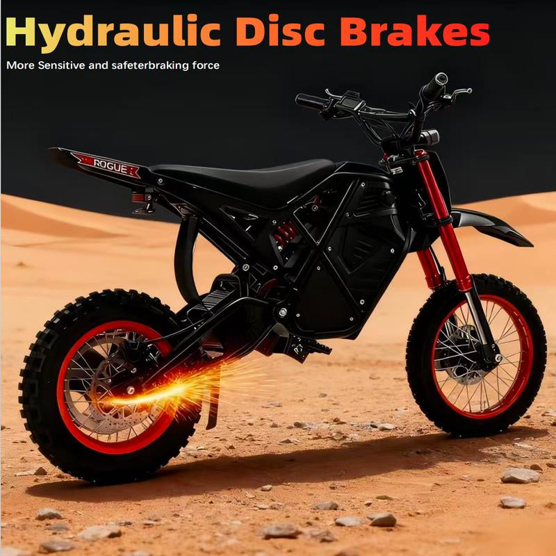 AOEEI Youth & Adult Electric Bike 3000W Peak Power Mid-Mount Motor 48V 23Ah Battery 38MPH Speed 14''/12'' Wheels 40 Miles Range Manufacturer Warranty Bike with Long Range Dirt