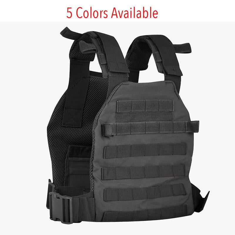 Tactical Adjustable Weighted Vest for Men and Women Wods, Strength Endurance Training Fitness Workouts Running - Quick Release, Molle System