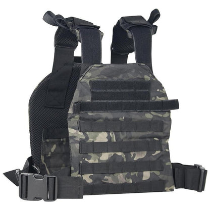 Tactical Adjustable Weighted Vest for Men and Women Wods, Strength Endurance Training Fitness Workouts Running - Quick Release, Molle System