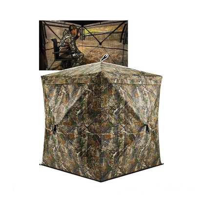 TIDEWE Hunting Blind 270°See through with Carrying Bag, 1-2& 2-3& 3-4 Person Pop up Ground Blinds, Portable Resilient Hunting Tent (Camouflage)