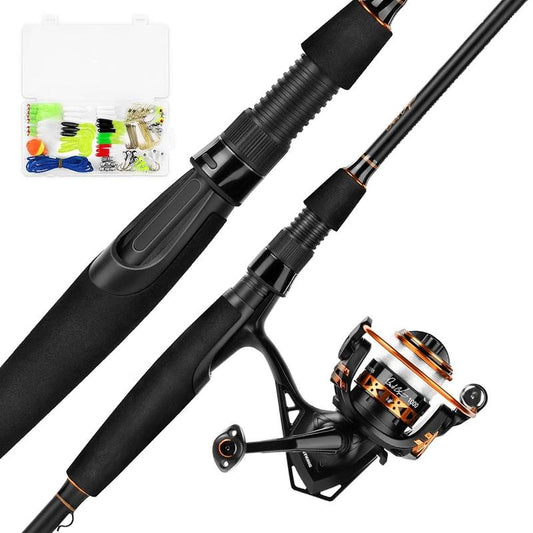 Kastking Brent Chapman Spinning Rod and Reel Combo, Tailored Tackle Kits, IM6 Graphite 2Pc Blanks, 5.2:1 Gear Ratio, 9 + 1/5 + 1 Ball Bearings, Stainless Steel Guides, EVA Handles